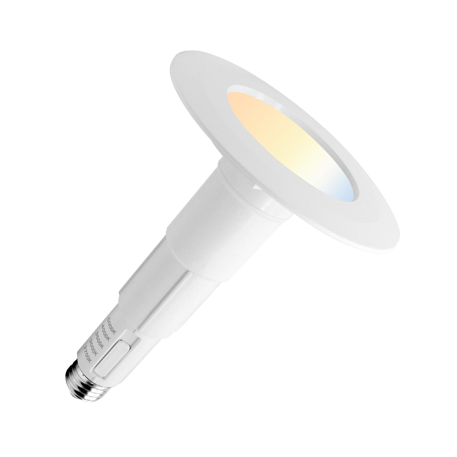 Soliseed 1 Pack 4 Inch LED Can Lights 5CCT Recessed Lighting,Selectable 2700K/3000K/3500K/4000K/5000K Length Adjustable Retrofit