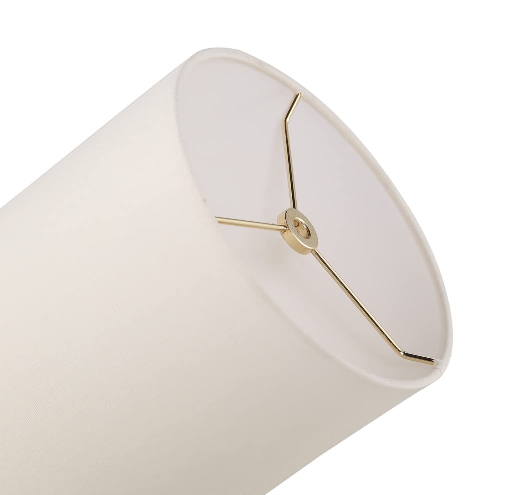 Aspen Creative Drum Lamp Shade, Off White Linen, 8in x 8in x 8in, Model 31244
