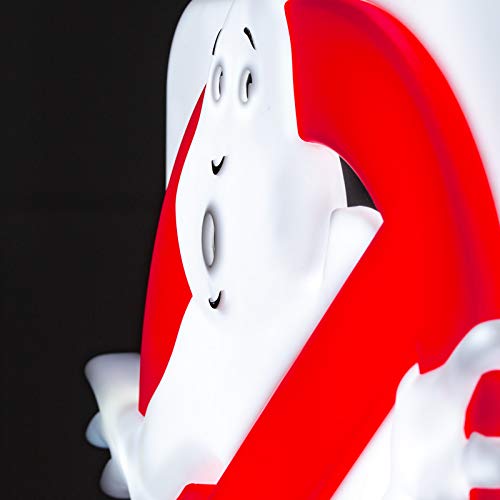 Numskull Ghostbusters Logo Lamp - Red and White Plastic Wall Light, Ambient Gaming Accessory, Model 5056280422778