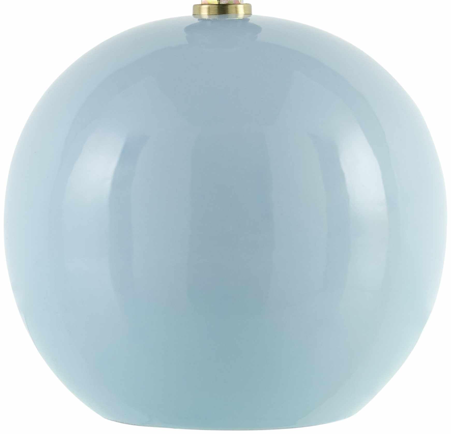 Boutiquerugs Shcheglovo Boho Ceramic Bedside Table Lamp For Bedroom Nightstand - End Side Lighting For Living Room - Light Blue