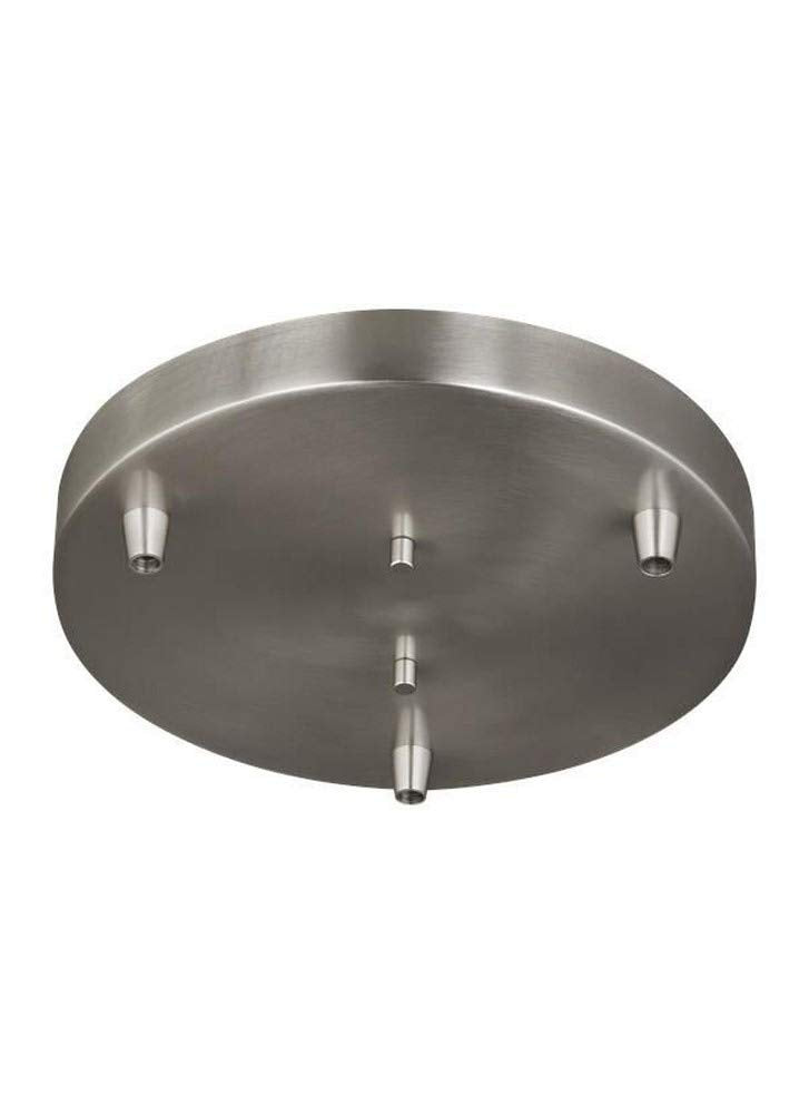 Sea Gull Lighting Three-Light Cluster Canopy Fixture, Alloy Steel, Brushed Nickel Finish, Model 7449403-962