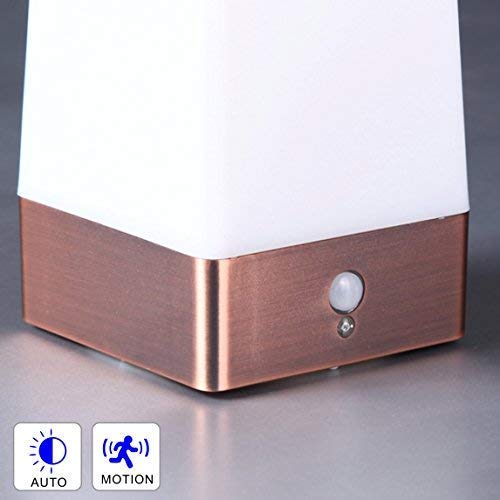 Yucanucax 2Pack Square Retro Led Night Light,Bedside Lamp With Wireless Pir Led Motion Sensor Night Light, Battery Powered Light