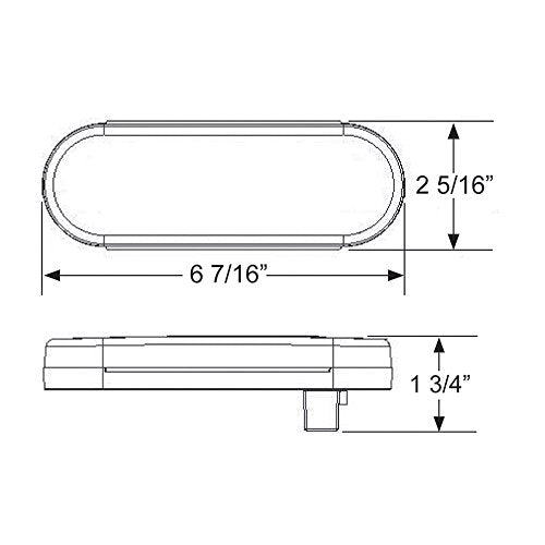 Blazer International C562Rtm 6'' Led Oval Stop/Tail/Turn Light, Red