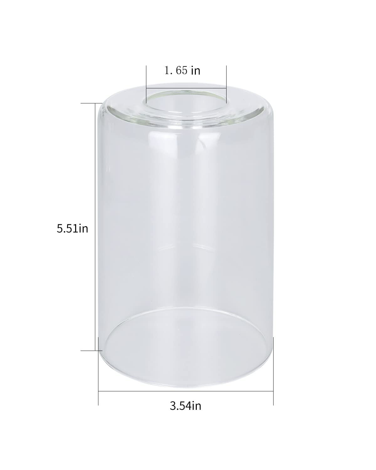 Eidonta Clear Glass Shade Covers 4 Pack, 5.5In Height, Replacement For Chandeliers & Sconces