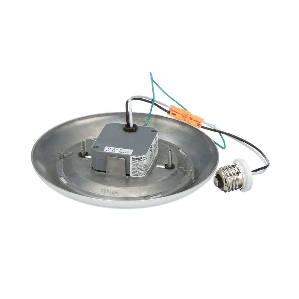 Nicor Lighting 5/6-Inch Dimmable 900-Lumen 4000K Led Surface Mount Retrofit Kit, White Trim (Dls56-3009-120-4K-Wh)