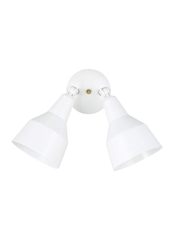 Sea Gull Lighting 8607-15 Flood Light Traditional Two - Light Flood Light, White Finish
