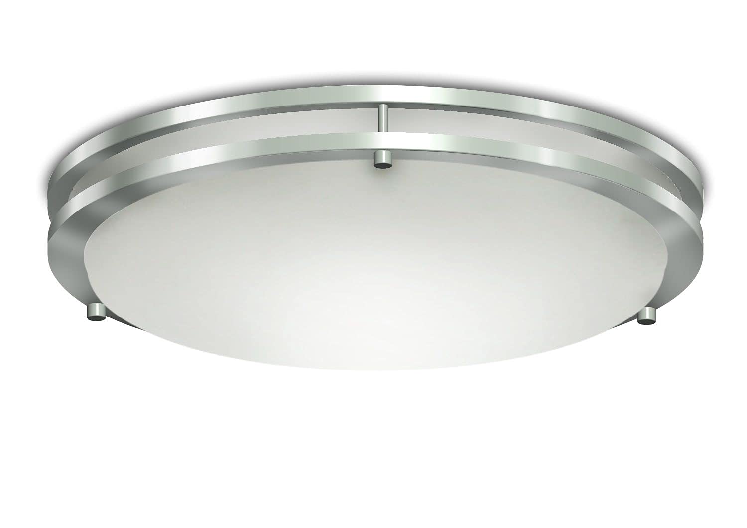 Good Earth Lighting Jordan 11-Inch Led Flush Mount - Satin Nickel, Dimmable, 1100 Lumen, 3000K, 50,000 Hour Rated Lamp Life