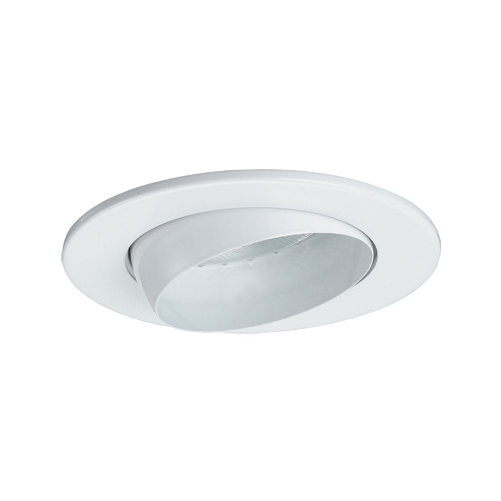 Jesco Lighting Tm5513Wh 5-Inch Aperture Line Voltage Trim Recessed Light, Adjustable Eyeball, White Finish