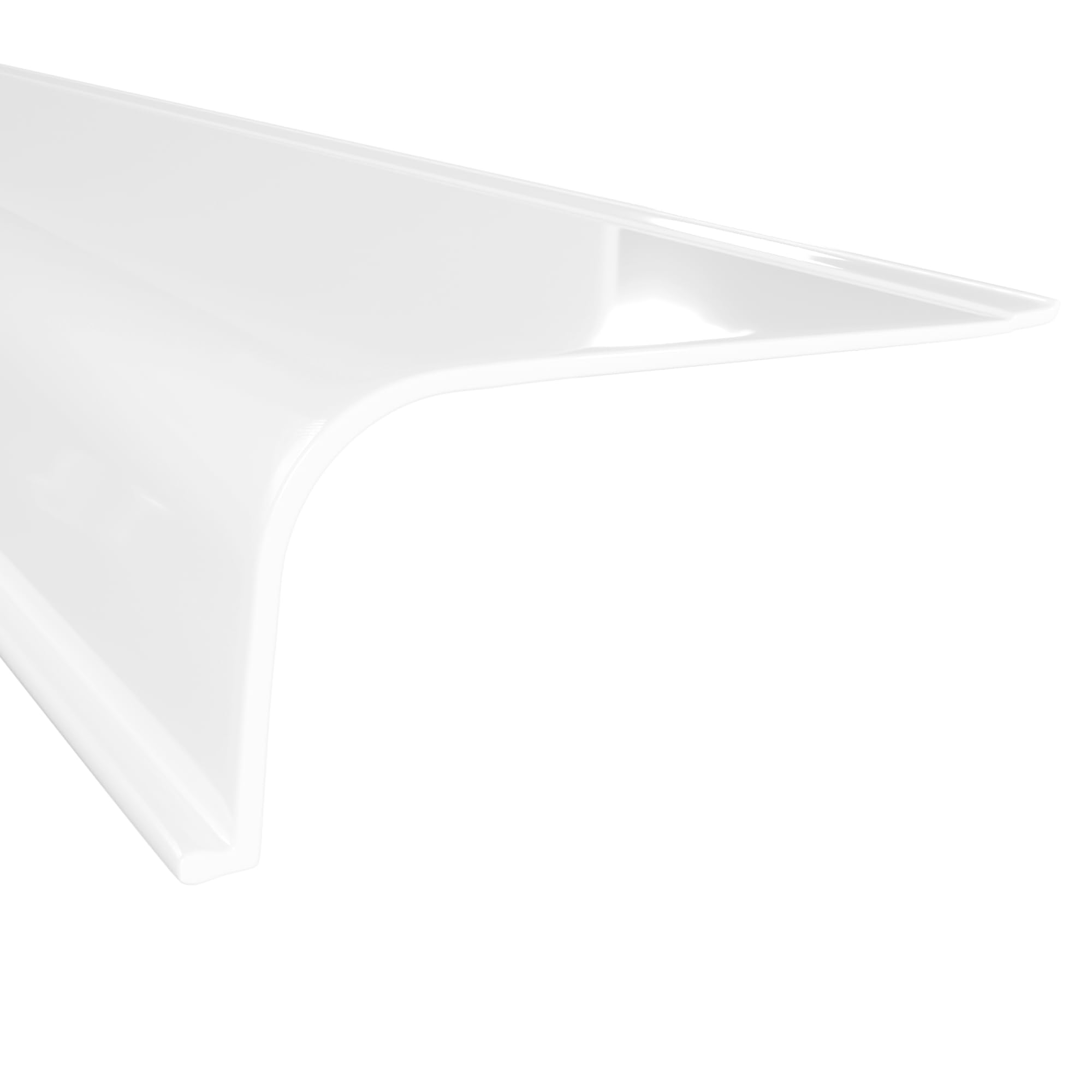 KASTLITE Curved Under Cabinet Light Cover Replacement | Smooth White Acrylic Undercabinet Lens Diffuser | 24 L x 2 W x 1 H | Filters Under Counter Lights for Kitchen  Bathroom & Vanity | Shape A