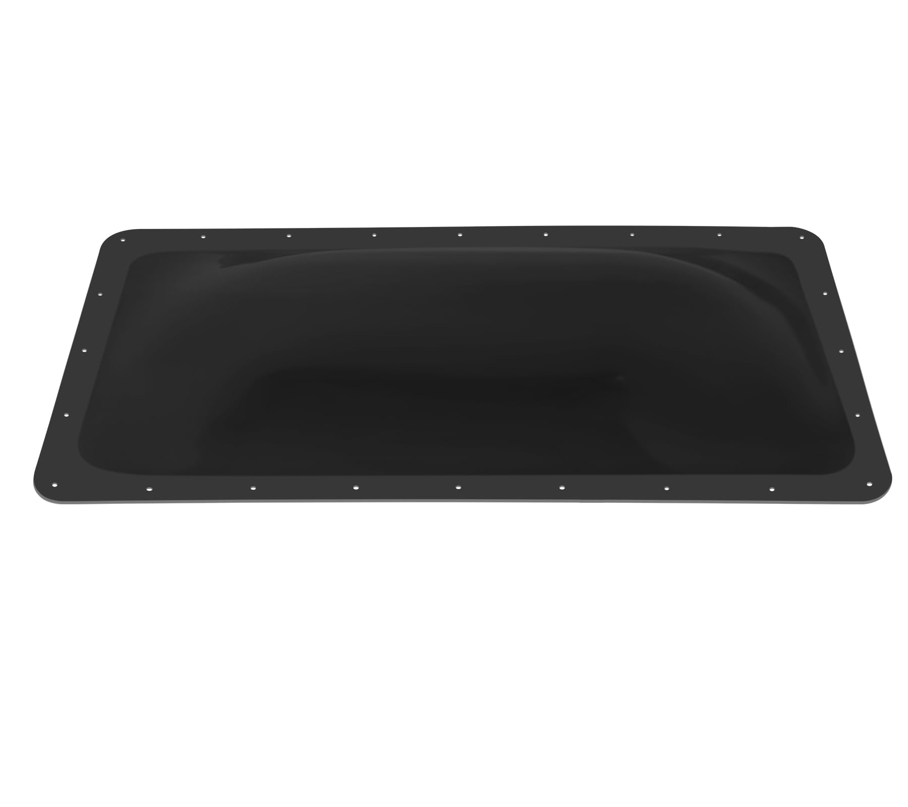XMK RV Skylight Cover, 14"x30", Black Polycarbonate Dome for Camper & Food Truck, Model RV Skylight-018