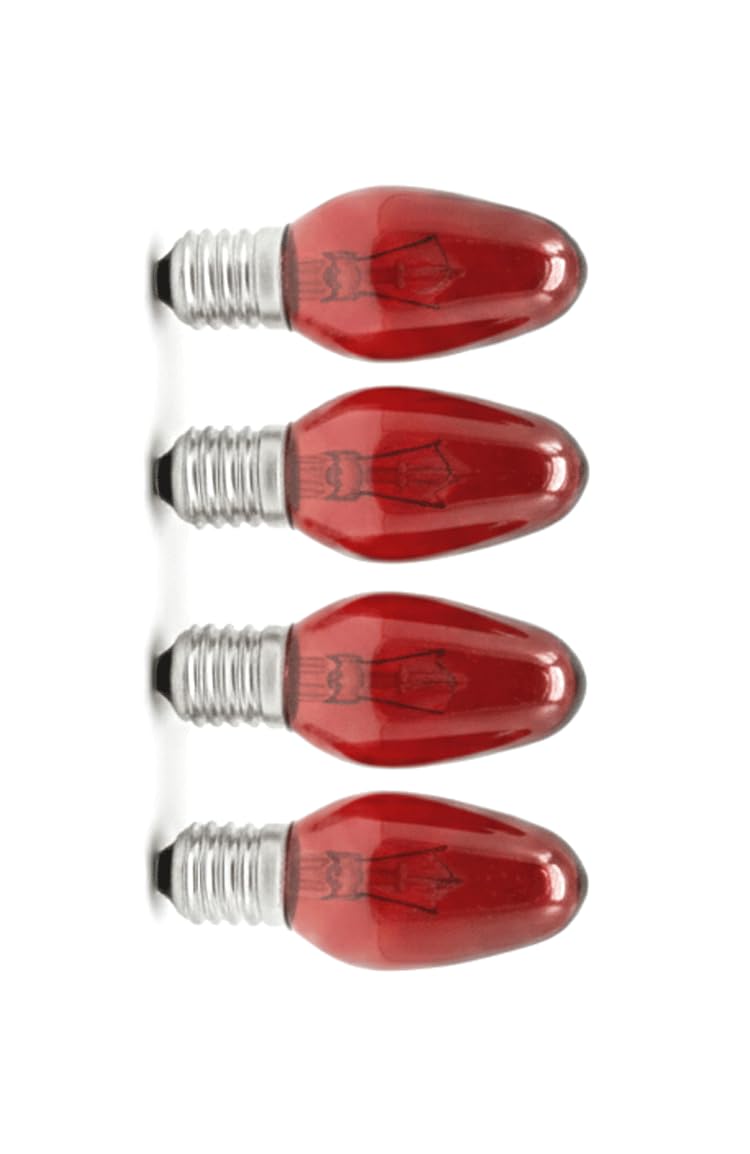 Sweet Online Deal Red Mini C7 Incandescent Night Light Bulb - 4 CT