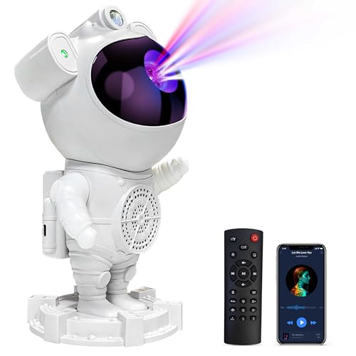 Ruishine Star Projector Galaxy Night Light Astronaut Light Projector,Astro Starry Nebula Led Lamp For Bedroom With Timer & Remot