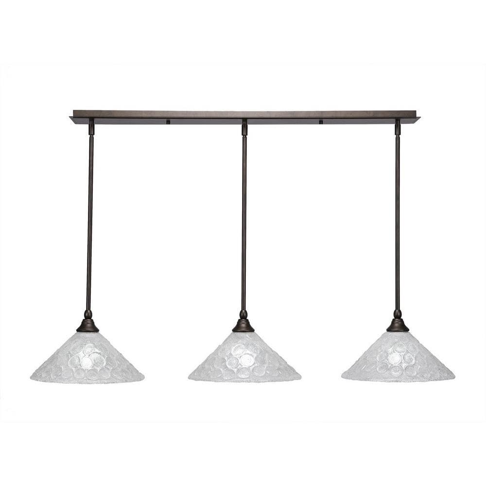 Toltec Lighting 3 Light Linear Pendalier In Bronze (36-Brz-441)
