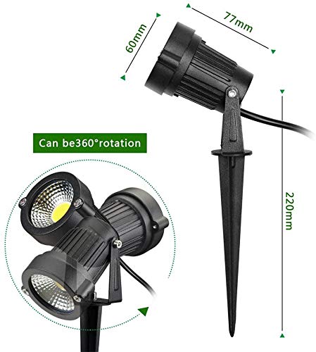 Z LED Landscape Lights, 5W Outdoor Spotlight, IP65 Waterproof, 6500K Daylight White, Pack of 4, Model: zeben-cpd-b-4