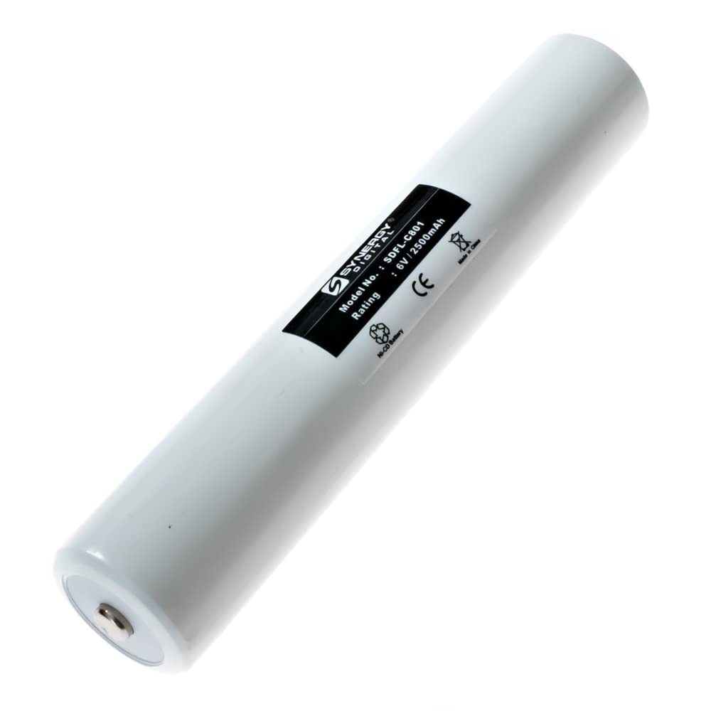 Synergy Digital Flashlight Battery, Compatible With Maglight N38Af001A Flashlight, (Ni-Cd, 6V, 2500 Mah) Ultra High Capacity, Re