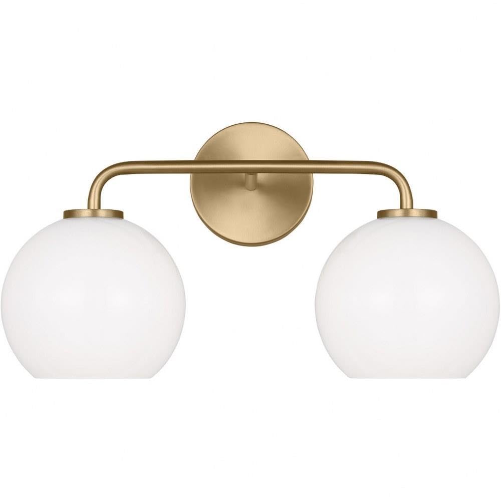 Generation Lighting 4002582-848 Orley - 2 Light Bath Vanity-7.75 Inches Tall and 17.5 Inches Wide, Finish Color: Satin Brass