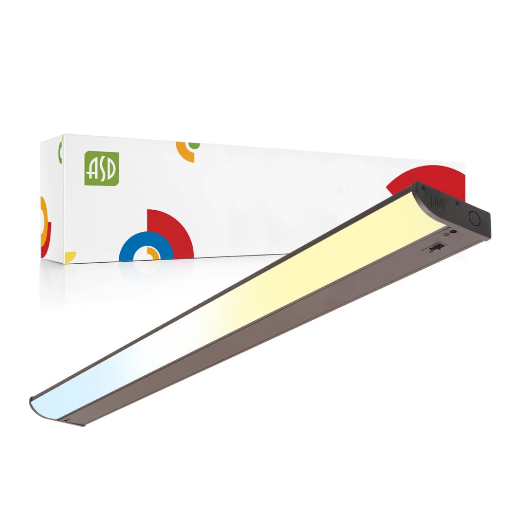 Asd Led Under Cabinet Lighting Bronze, 32 Inch 16W 1057 Lm, Dimmable Hardwired Under Cabinet Lights For Kitchen, 3000K/4000K/500