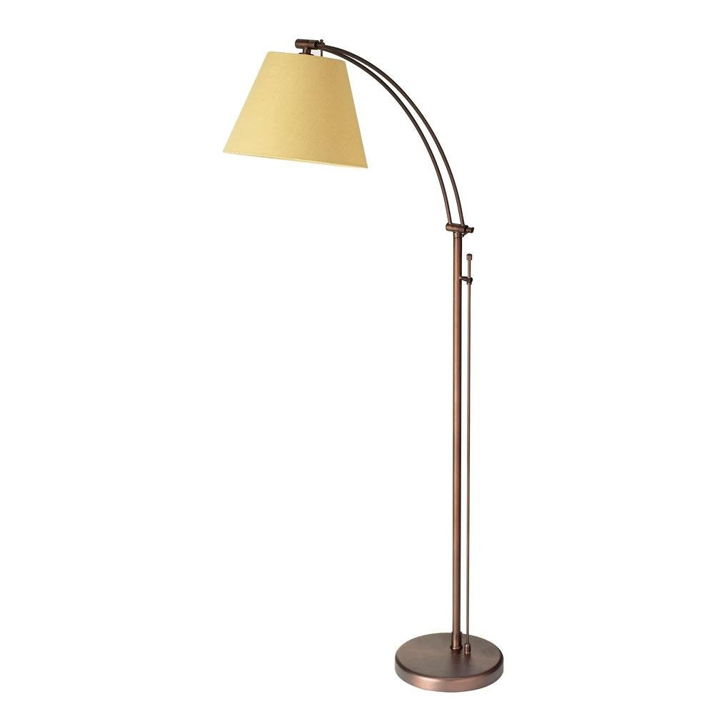 Dainolite DM2578-F Modern Adjustable Floor Lamp, 61in, Metal, Empire Shade, Oil Brushed Bronze