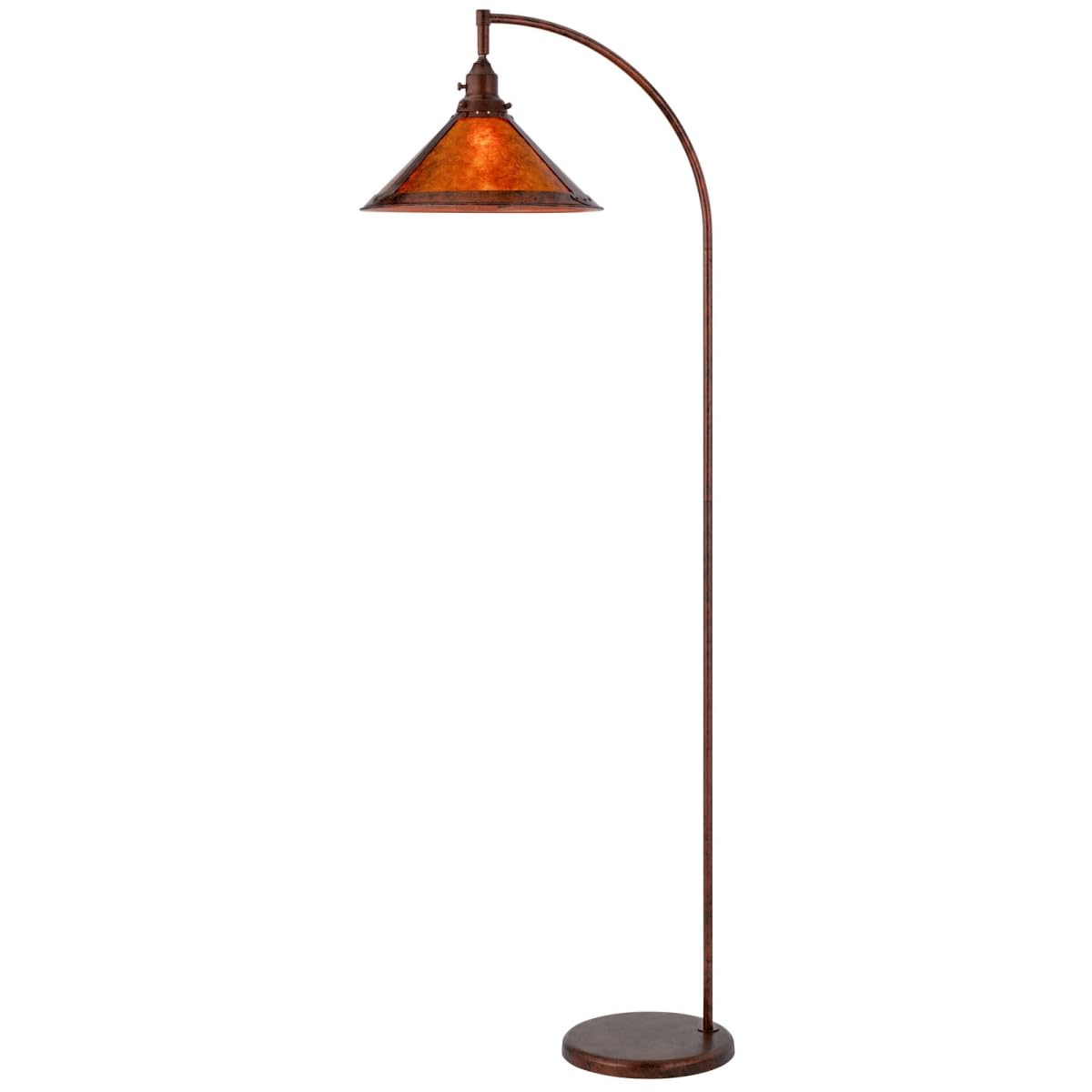 Homeroots 65 In. Rusted Traditional Floor Lamp With Rust Empire Shade - Metal Design