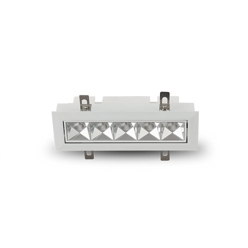 Vonn Lighting Rubik 5-Light Integrated Led Etl Certified Adjustable Recessed Downlight With Trim, Beam Angle 34, White