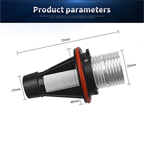 Epathchina 2Pcs Error Free Led Angel Eyes Marker Lights Bulbs Compatible For Bmw E39 E53 E60 E61 E63 E64 E65 E66 E87 525I 530I X