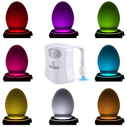 Toilight The Original Toilet Bowl Night Light. Fun & Useful Bathroom Motion Sensor Tech Gadget. Funny Novelty Birthday Gift Idea. Stocking Stuffer For Him Her Guys Men Mom Brother