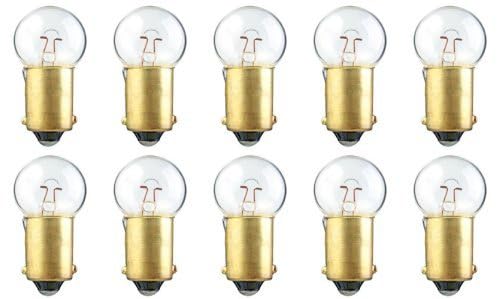 Cec Industries #55 Bulbs, Ba9S Base, 7V, 2.87W, G-4.5 Shape, 10 Count Pack