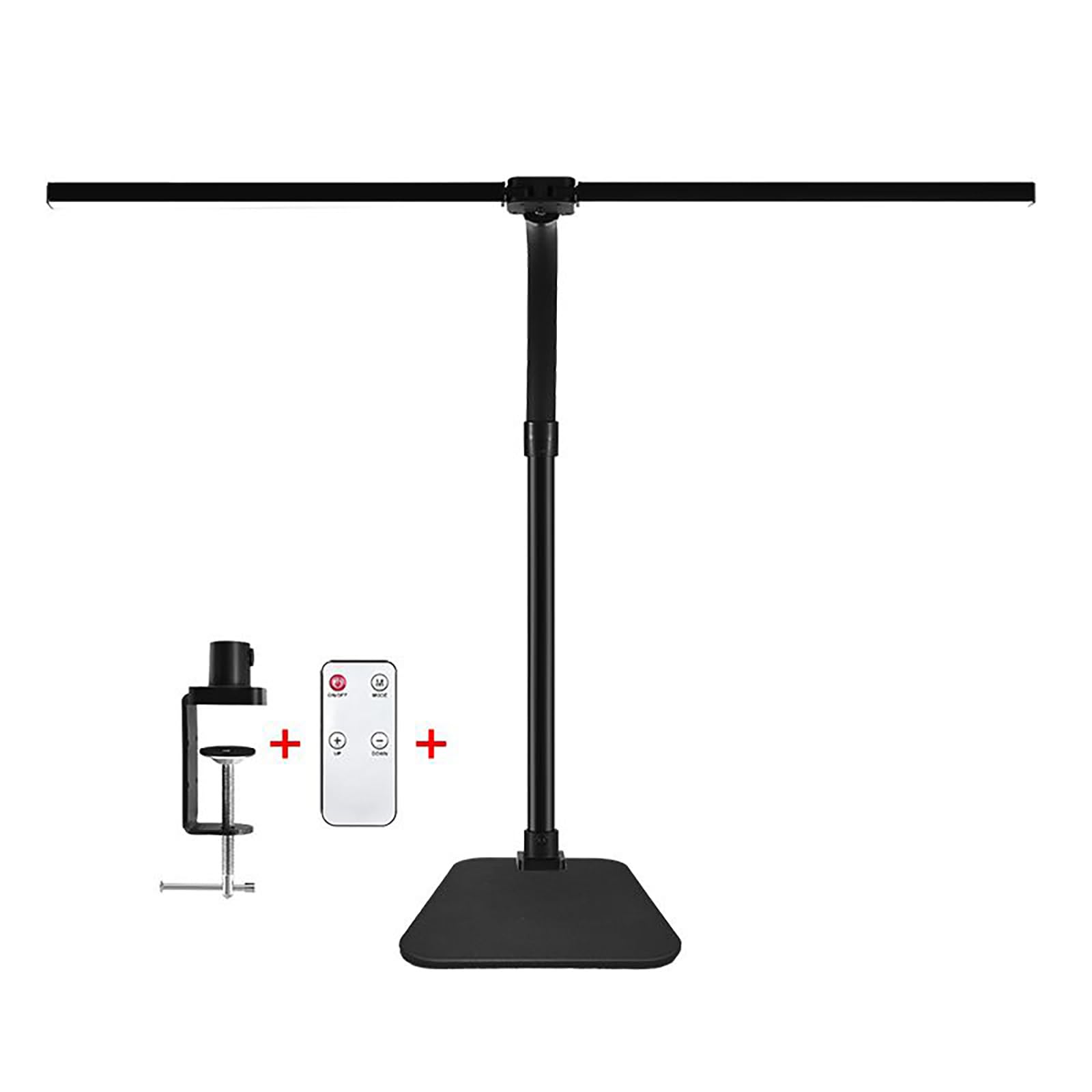 MACASA Double Head LED Desk Lamp with Remote Control for Home Office 24W Brightest Computer Desk Light for Workbench Drafting Ar