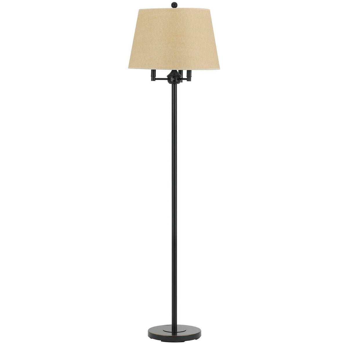 Homeroots Four Light Traditional Floor Lamp With Beige Shade & Bronze Finish, 62 In.