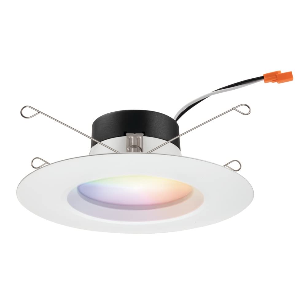 Juno RB56SC RGBW RetroBasics Smart Downlight, 5/6-Inch, Matte White, Switchable RGBW