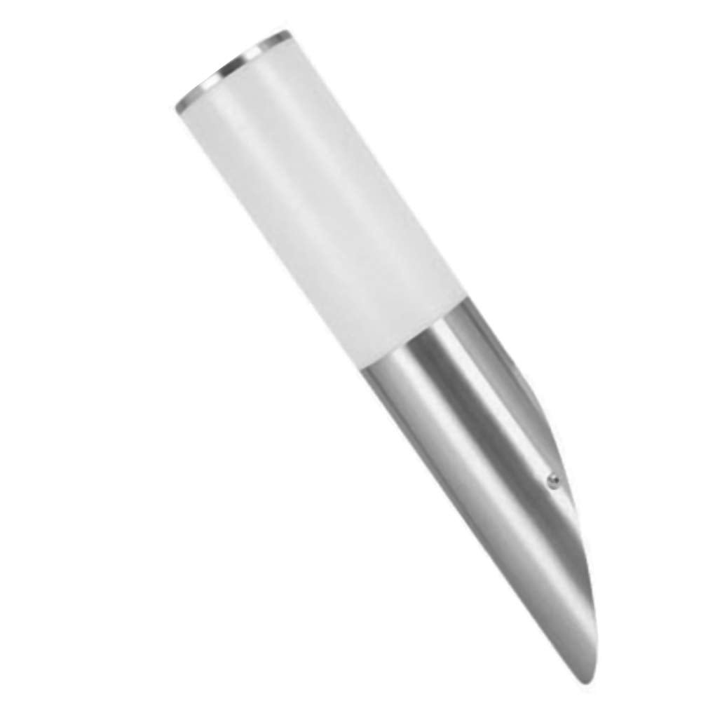 Jesco Lighting GS20S52 One Light Outdoor Beamer Wall Angle, Brushed Stainless Steel Finish with Opal White Acrylic Glass