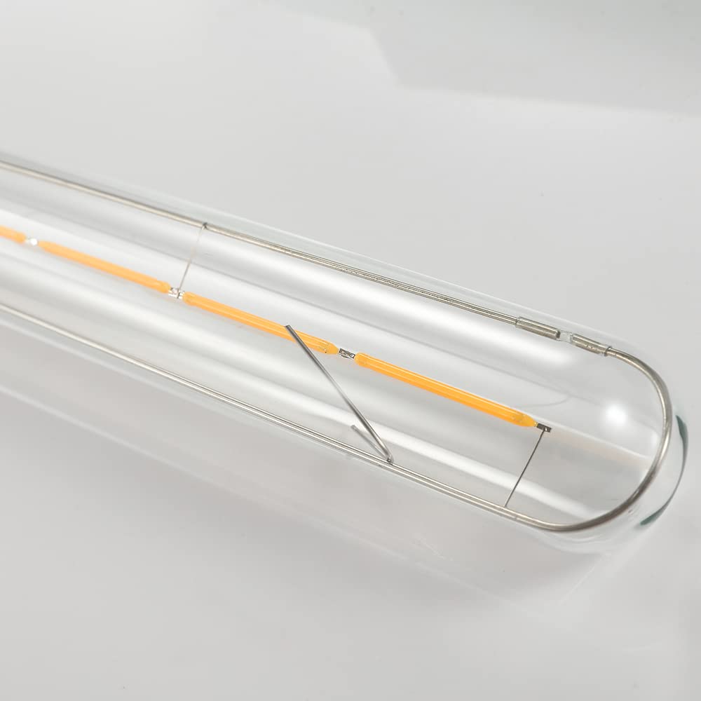 E26 Led Tubular Bulbs,Soft White 3000K,T10 Dimmable Led Bulb,8.9In Tube Edison Light Bulbs 4W Dimmable Tube Vintage Led Bulbs 40