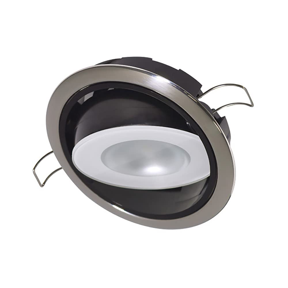 Lumitec Positionable Mirage Led Down Light, Water Sealed, Positionable, Polished Housing, Rgbw Spectrum - 115117