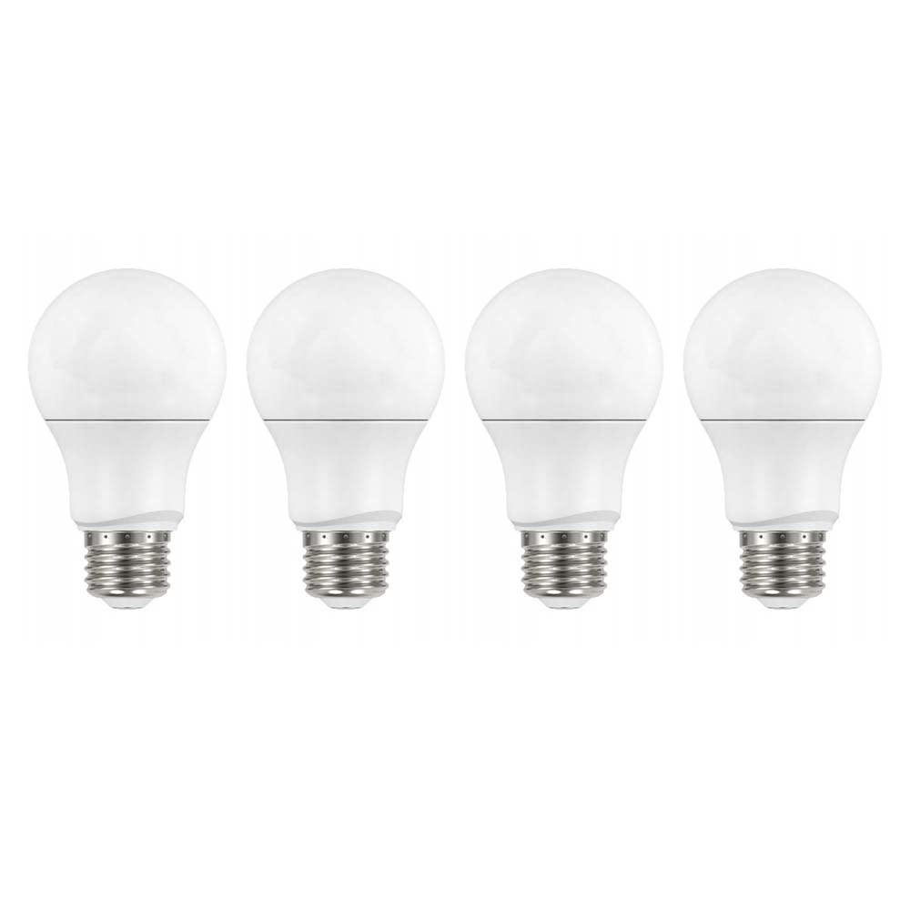 Satco A19 LED Replacement Lamp, 9.5W, Frosted Finish, 3000K, 4 Count, Model S11415