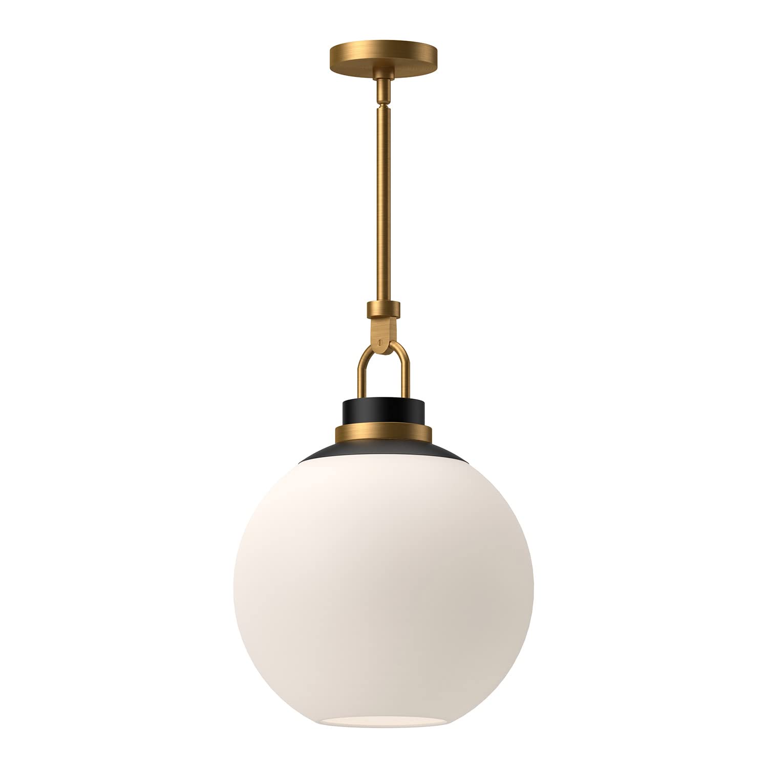 Alora Mood PD520516AGOP Copperfield Pendant, Aged Gold/Opal Matte Glass