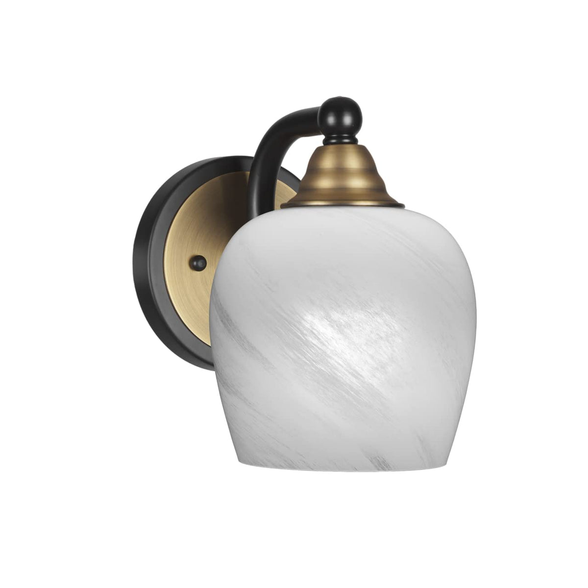 Toltec Lighting Paramount 1 Light Wall Sconce In Matte Black & Brass (3421-Mbbr-4811)