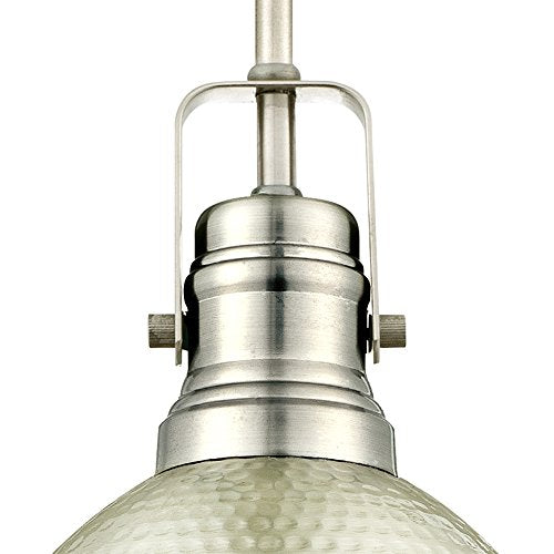 Westinghouse Lighting 6345500 Madras One-Light Indoor Mini Pendant, Hammered Brushed Nickel Finish