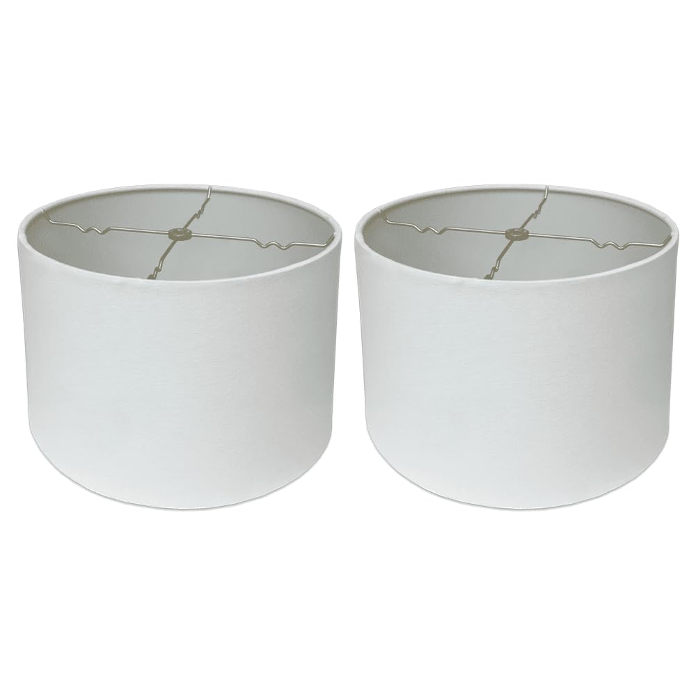 Royal Designs, Inc. Hardback Lamp Shade, HB-610-10LNWH-2, Linen White, 9 x 10 x 7, 2 Pack