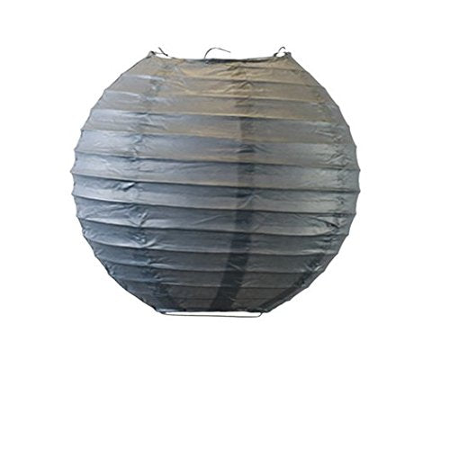 Matissa 12''(30Cm) Pack Of 6 Paper Lantern Wedding Party Decoration Craft Lamp Shade (Grey)