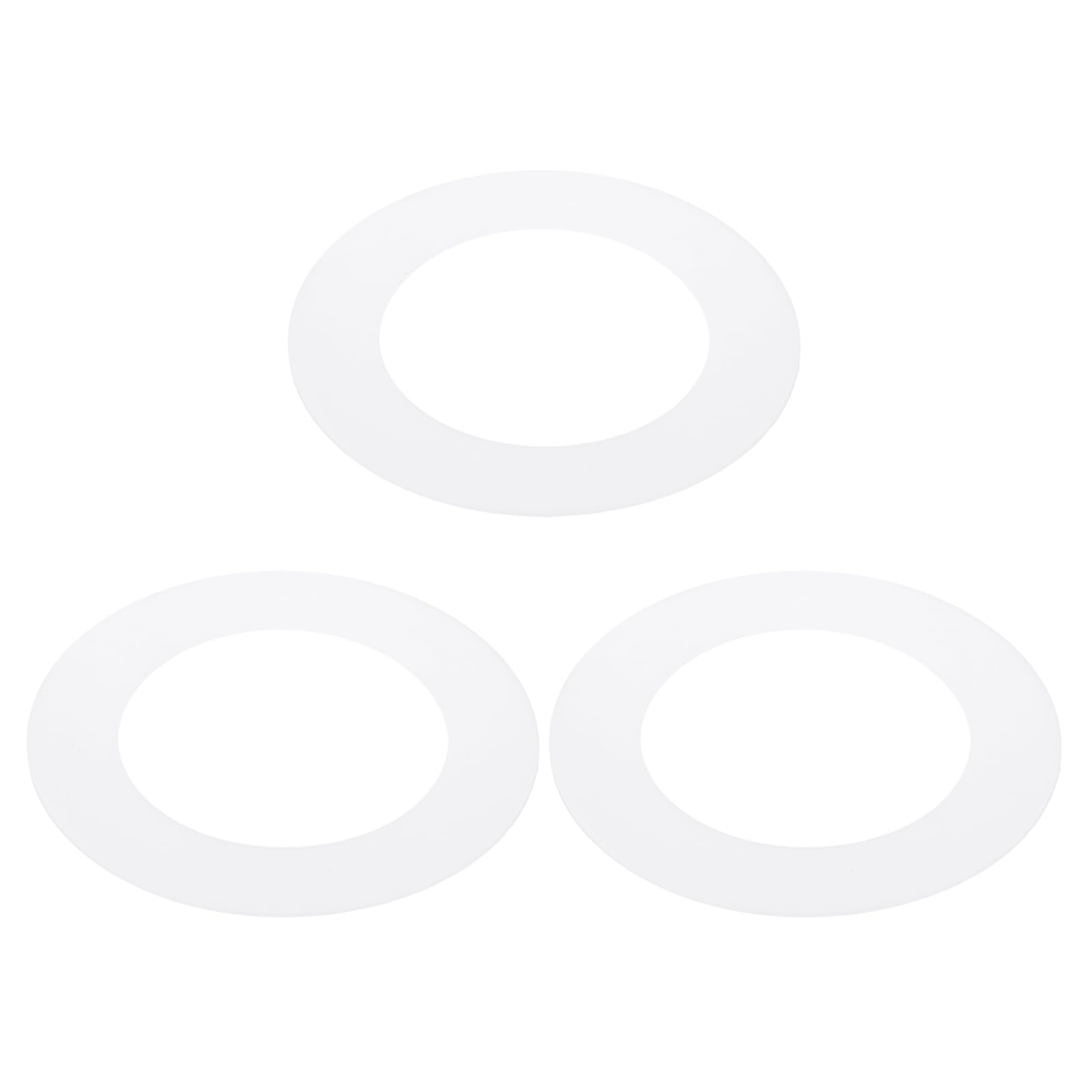 PATIKIL 3.2 ID 4.9 OD Plastic Trim Ring, 3 Pcs Ceiling Light Goof Rings Matte Circular Light Cover Lighting Fixture for Ceiling 