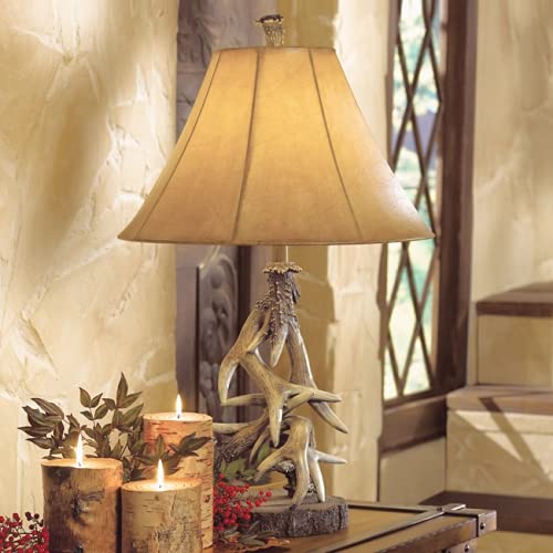 BLACK FOREST DECOR Faux Antler Table Lamp - Rustic Lighting for Cabin, Living Room, 28.5" x 18"