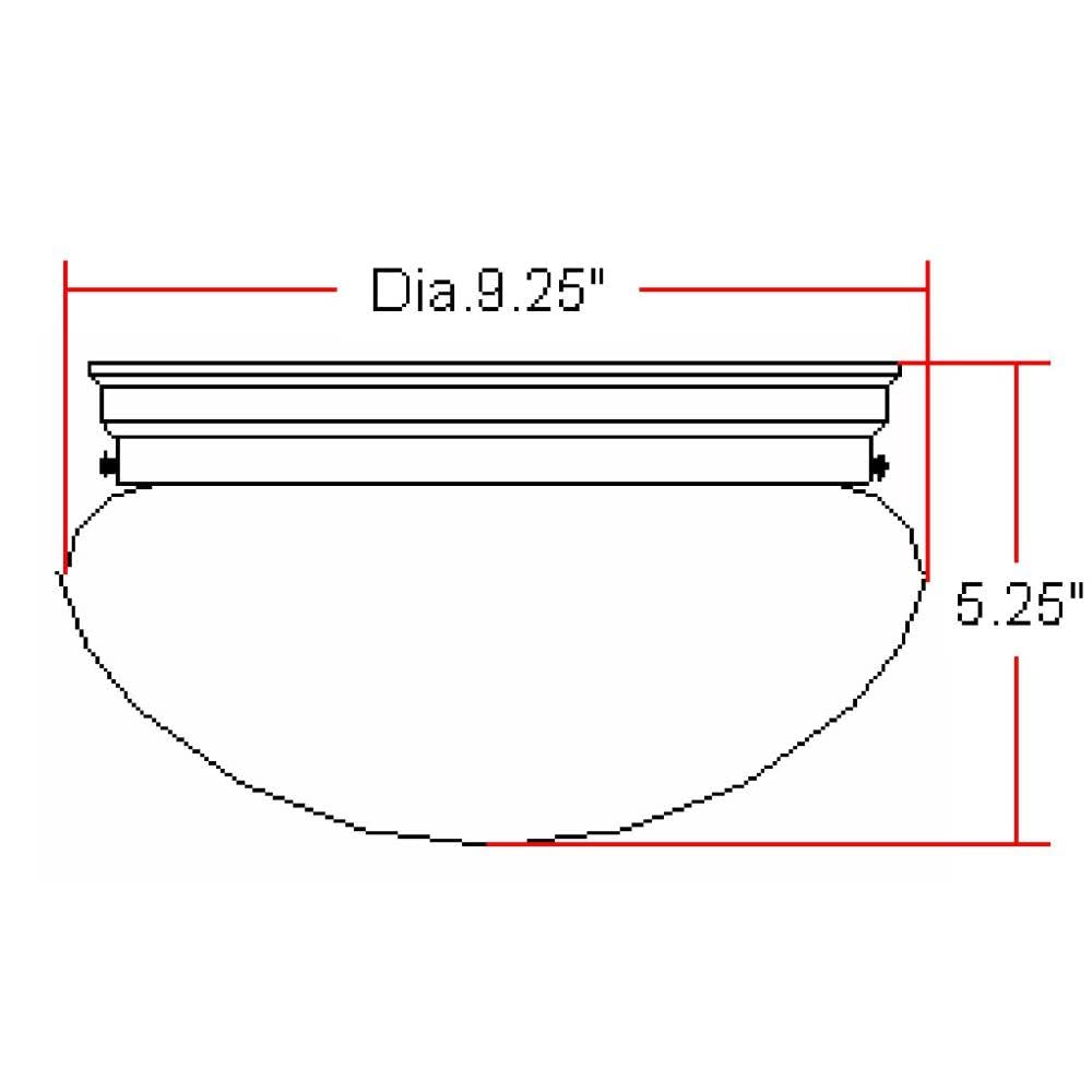 Design House Flush Mount Ceiling Light, Dimmable Alabaster Glass, 9.25 in, Oil Rubbed Bronze, Model 514539