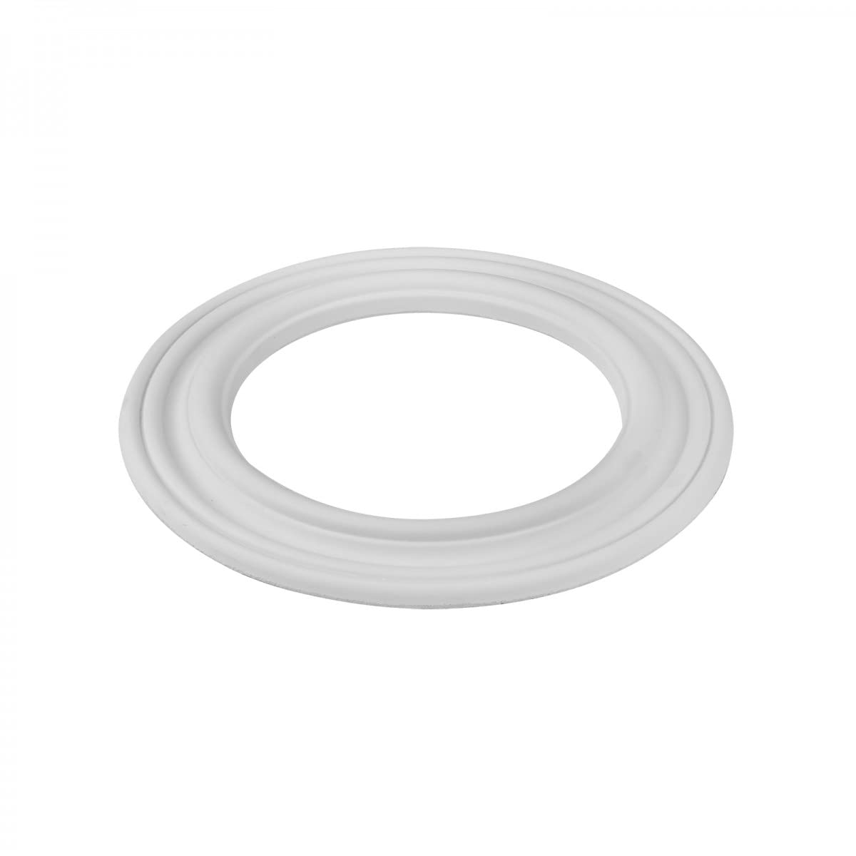 Renovators Supply Manufacturing White Polyurethane 10.13 in. OD x 6.5 in. ID Recessed Light Trim Medallion, Decorative Concentri
