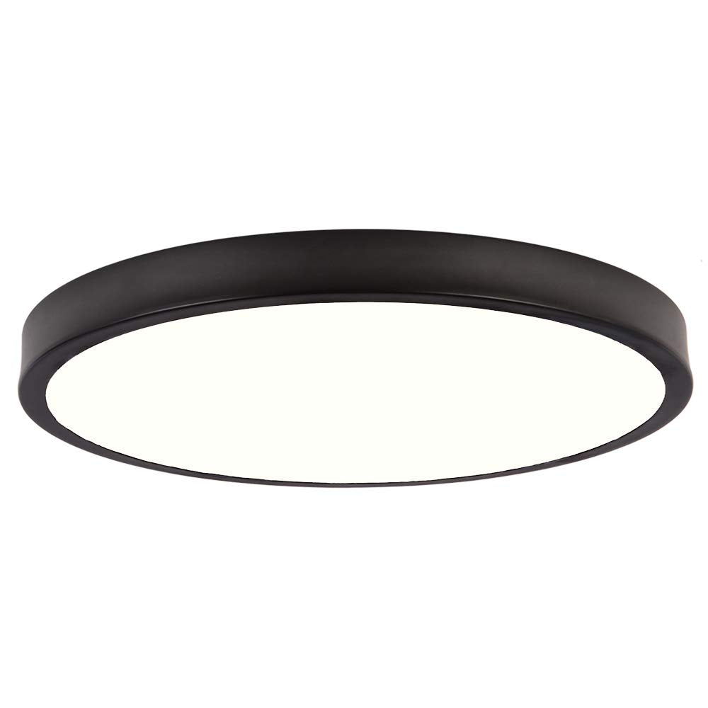 Sottae 9 Inch Low Profile Led Ceiling Light,Black Metal Bathroom Light Fixtures Ceiling Mount, 3000K-5000K 20W,1.1 Inch Ultra-Thin Black Ceiling Light Fixture For Bathroom Hallway Entryway Bedroom