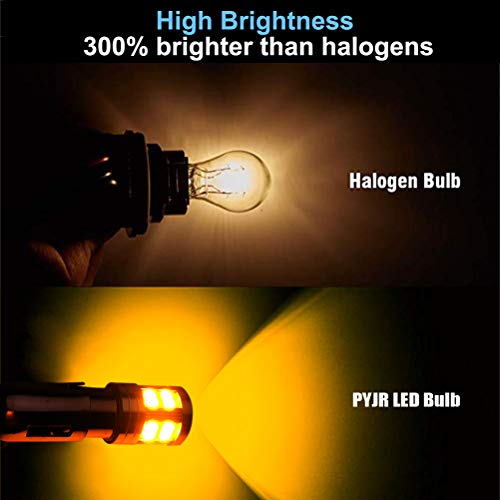 Pyjr 1156 Amber Led Bulb, 1000 Lumens, Ac/Dc 10-30V, Pack Of 2