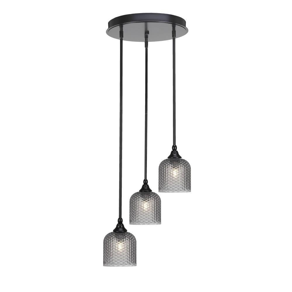 Empire 3 Light Cluster Pendalier in Matte Black (2143-MB-4912)
