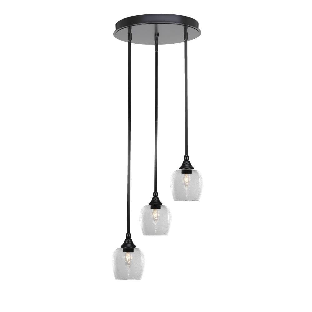 Empire 3 Light Cluster Pendalier in Matte Black (2143-MB-4810)