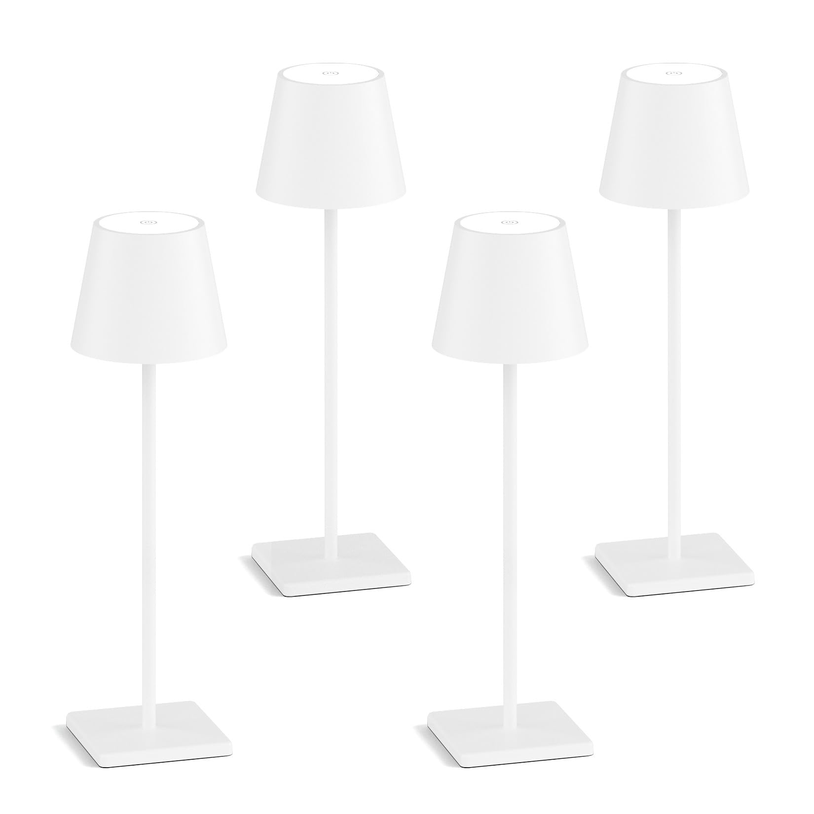 4-Pack Rechargeable Table Lamps, LED Cordless Table Lamp, 3W 6000mAh Battery Operated Table Light, Stepless Dimming Portable Tab