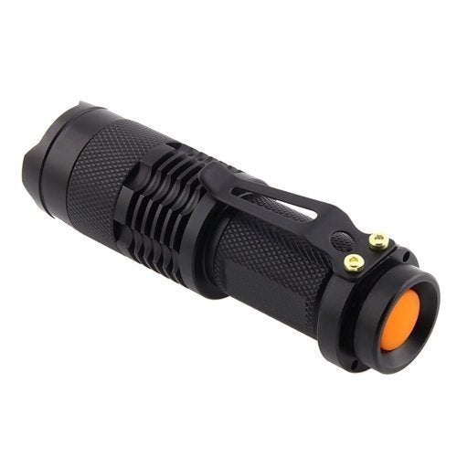 WAYLLSHINE Red LED Flashlight, 3 Mode Long Range, Aluminum, Black House, Model LYSB0136RV4YY-SPRTSEQIP