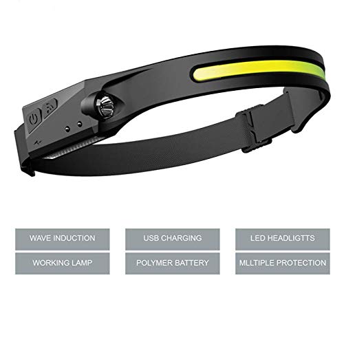 WINDFIRE Headlamp Rechargeab, 230 Wide Beam LED Head Lamp with Motion Sensor, Bright Light Bar Headlight Camping Accessories Gea